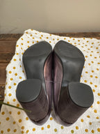 BUENO BLOCK HEEL METALLIC PUMPS - consigned with VARDO Vintage & Valuables vvvardo.ca