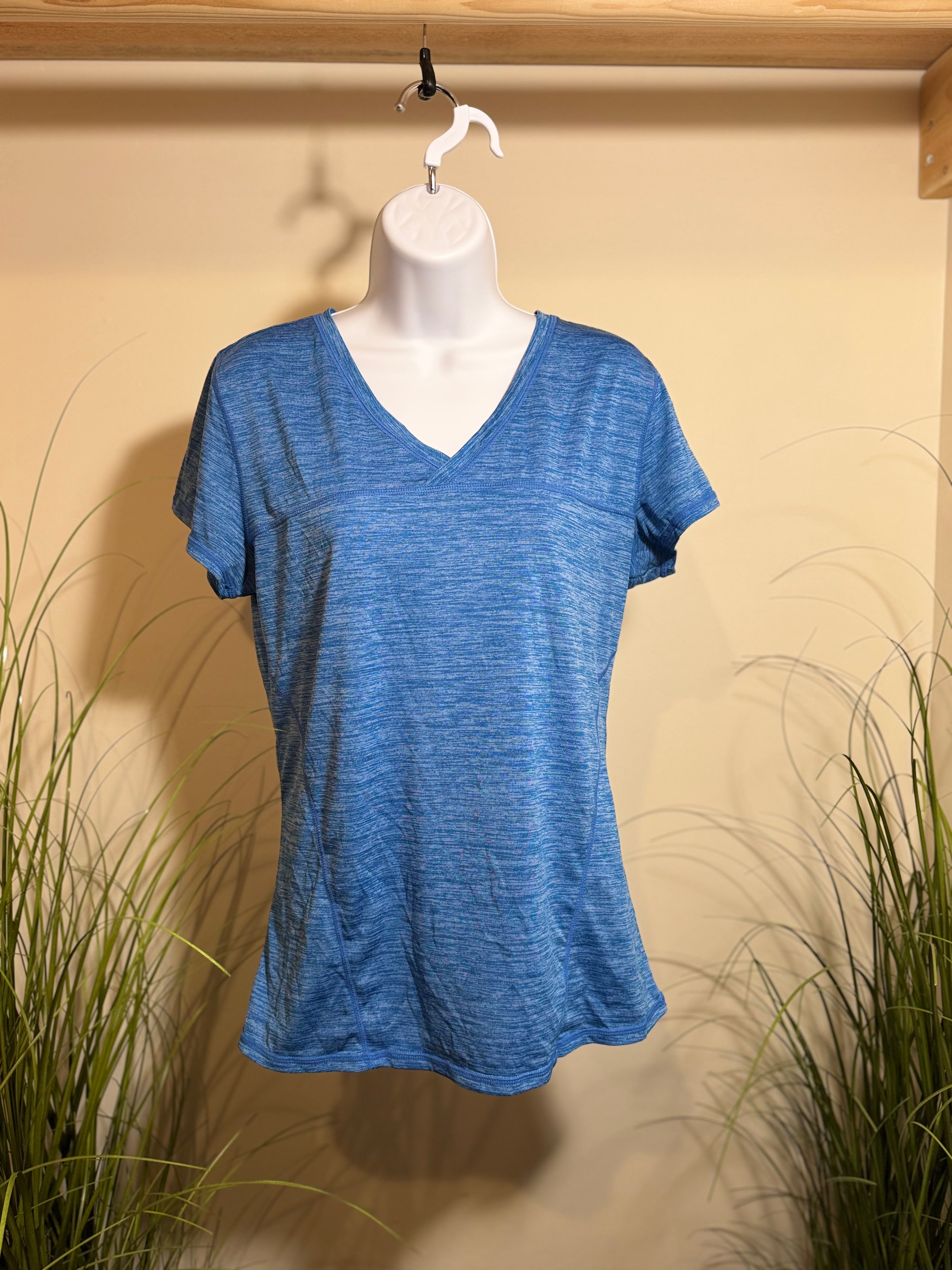 Head V-neck short sleeve top- Heathered Blue
