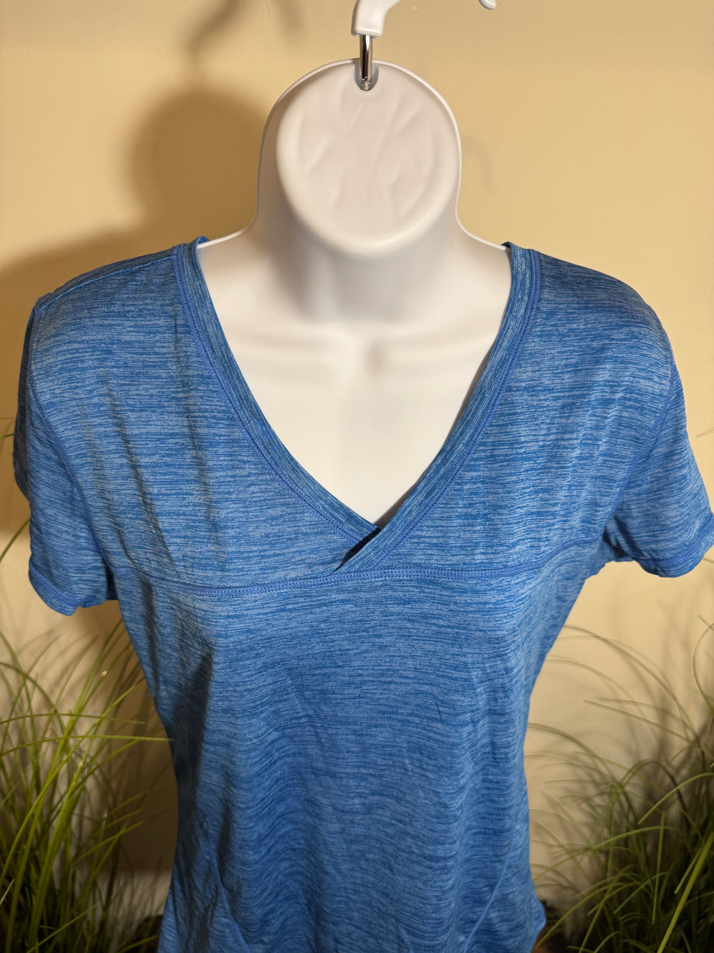 Head V-neck short sleeve top- Heathered Blue