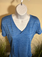 Head V-neck short sleeve top- Heathered Blue