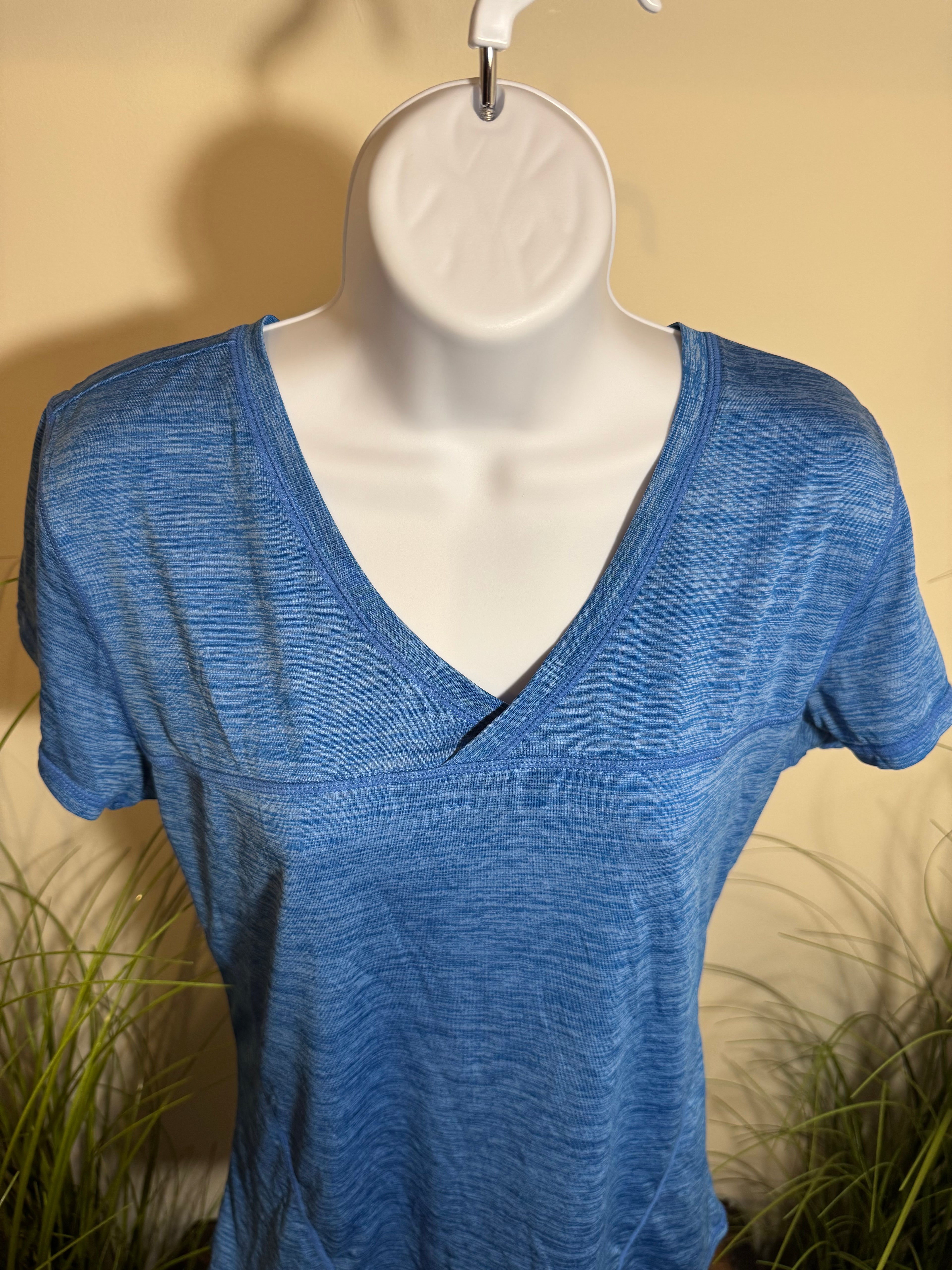 Head V-neck short sleeve top- Heathered Blue