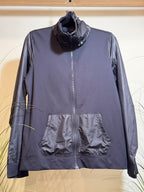 Under Armour, Black Zip-Up Jacket - high collar