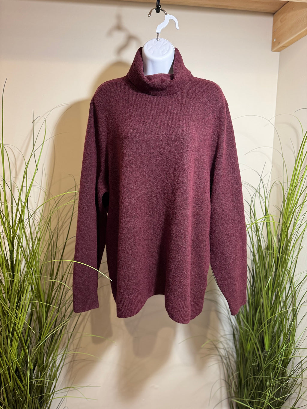 Karen Scott Turtle Neck Sweater- Merlot