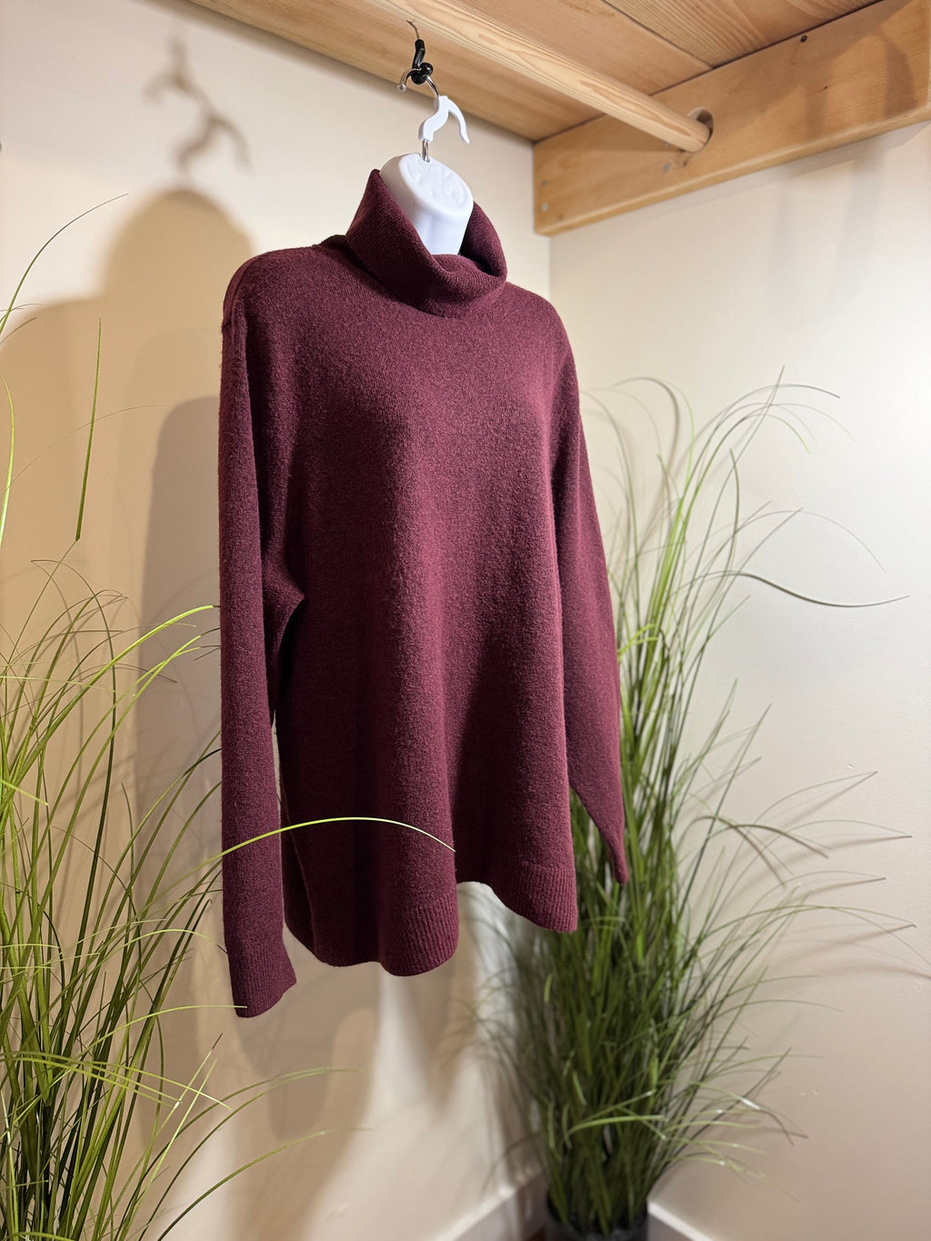Karen Scott Turtle Neck Sweater- Merlot