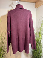 Karen Scott Turtle Neck Sweater- Merlot