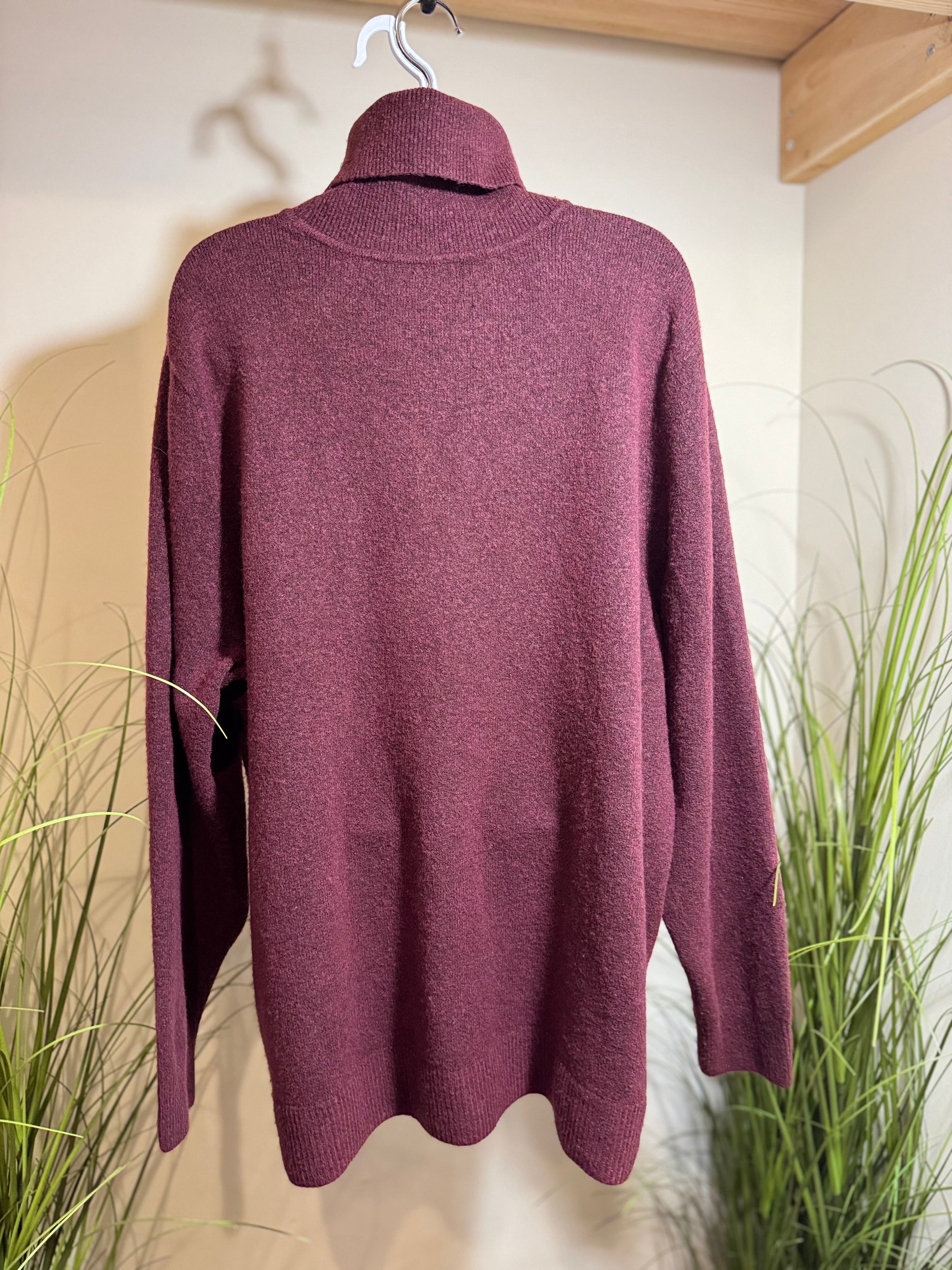Karen Scott Turtle Neck Sweater- Merlot