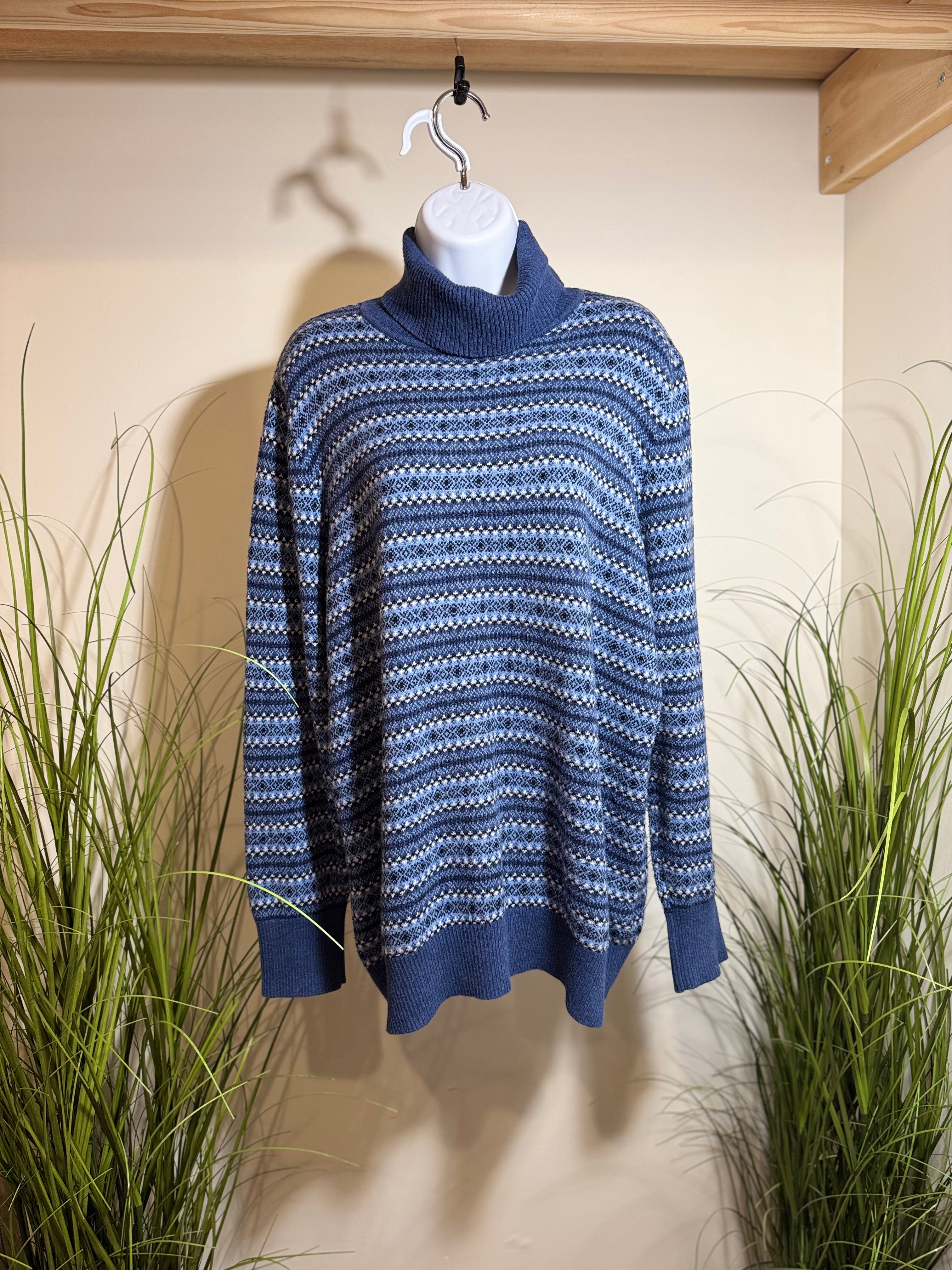 L.L.Bean Turtle Neck Sweater- Fair Isle Design