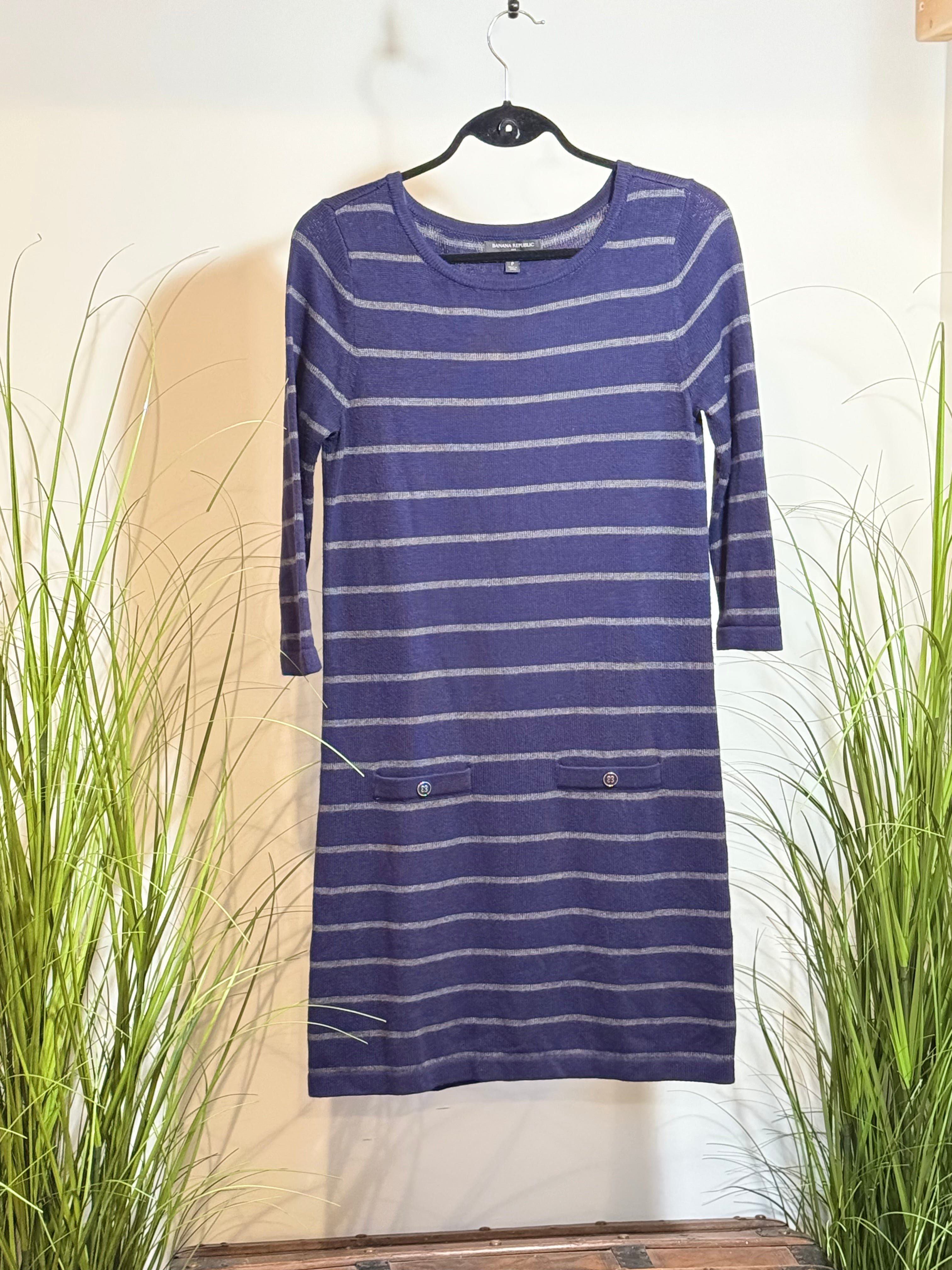 Banana Republic Shift Sweater Dress- Navy