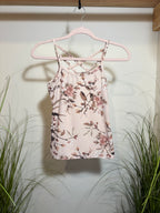 Ardene Floral Strappy Tank Top- Soft Pink