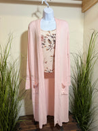 Faded Glory Duster Maxi Cardigan- Pink