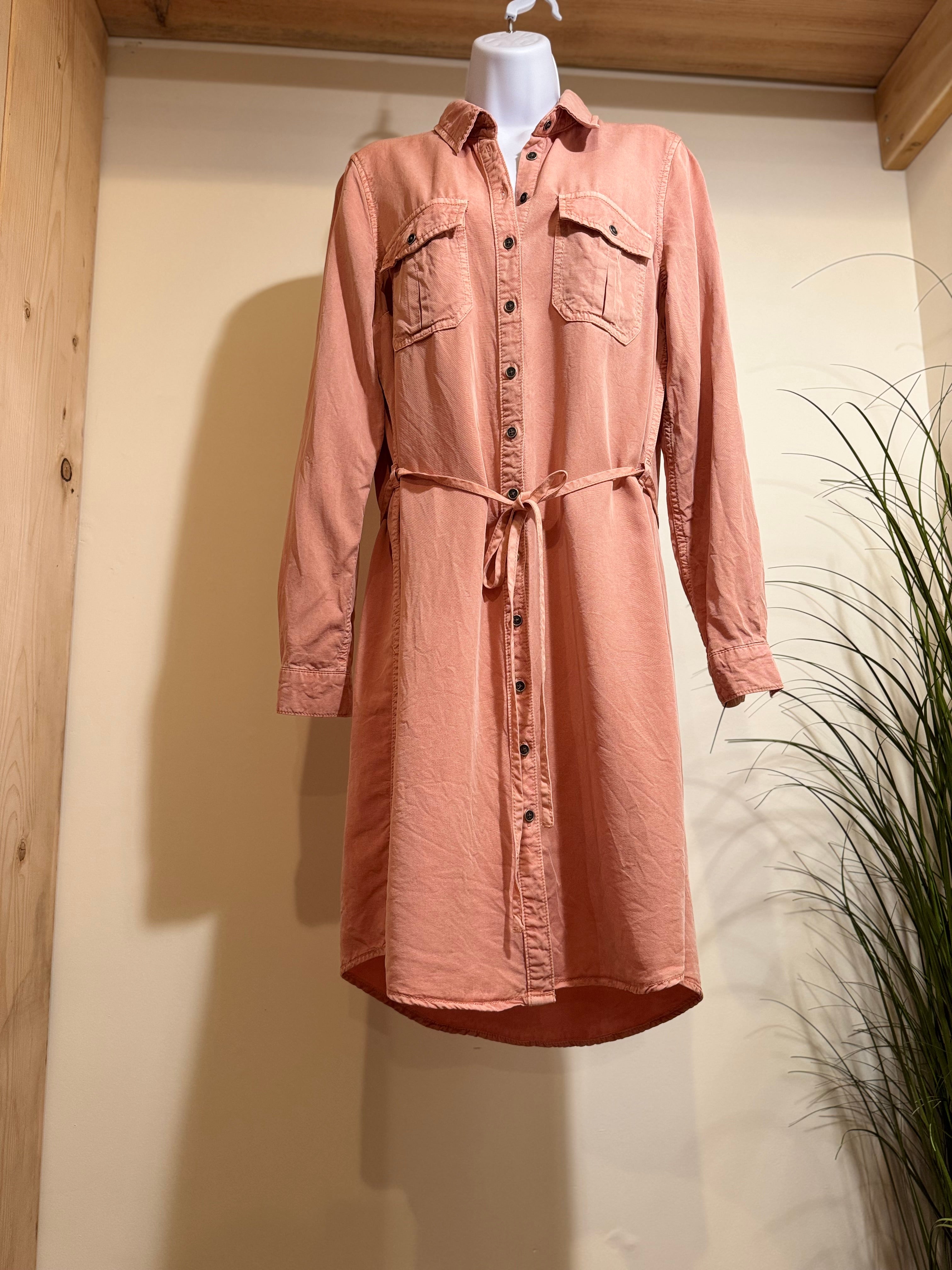 Parasuco - Tencel Utility Buttoned down Shirt Dress, long sleeves