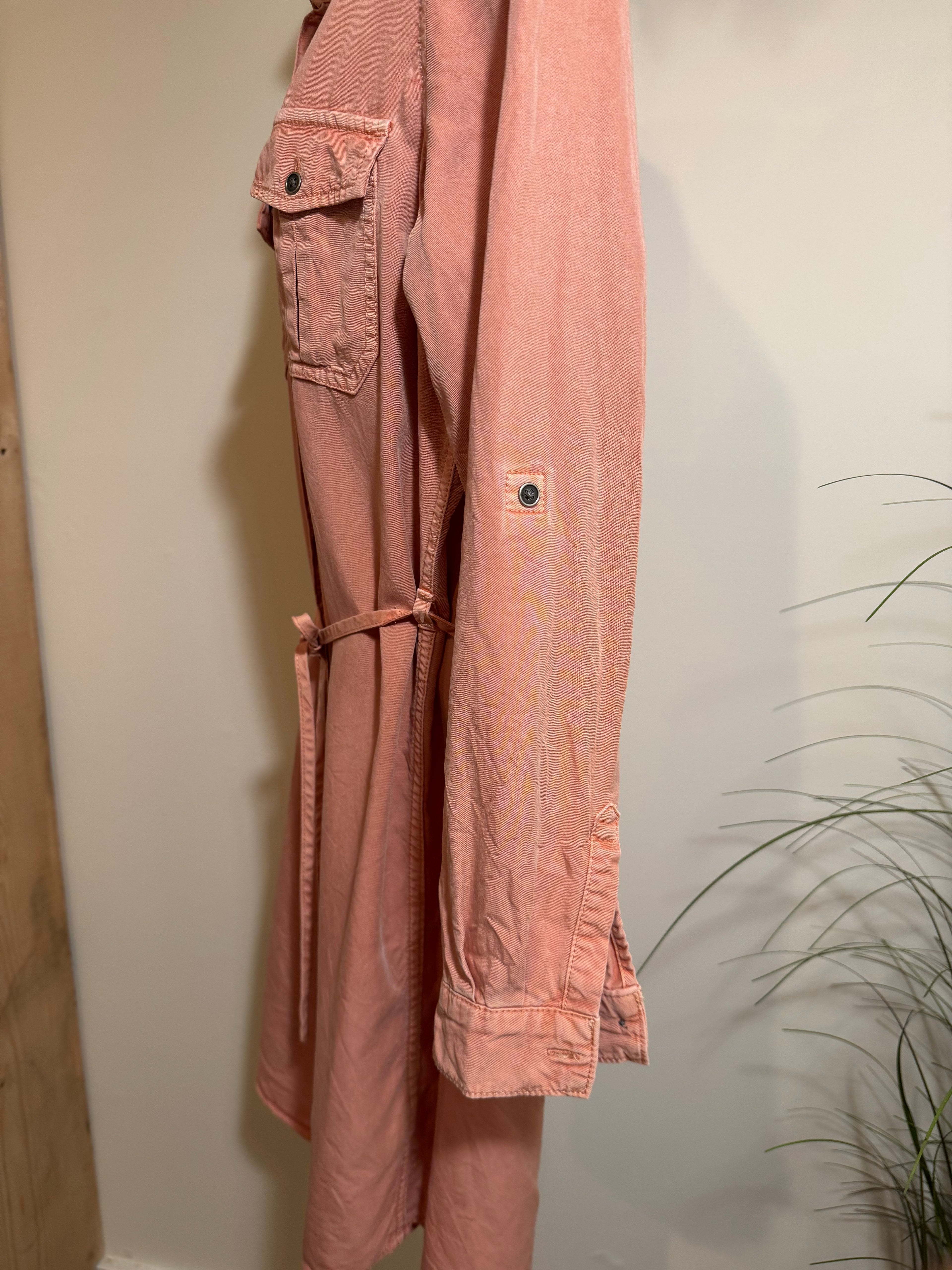 Parasuco - Tencel Utility Buttoned down Shirt Dress, long sleeves