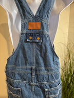Anna-Kaci Straight Leg Denim Overalls With Pocket Bib