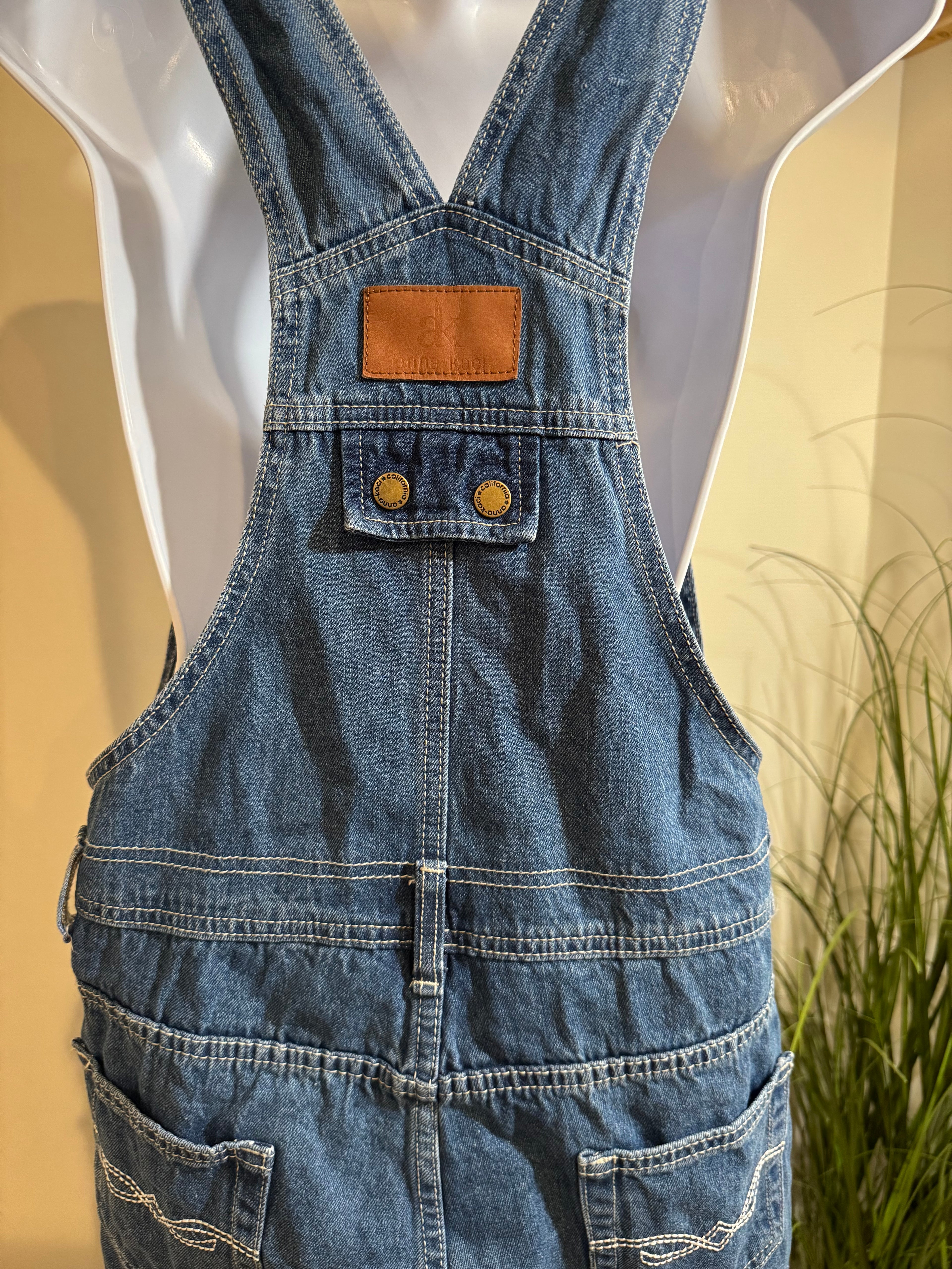 Anna-Kaci Straight Leg Denim Overalls With Pocket Bib