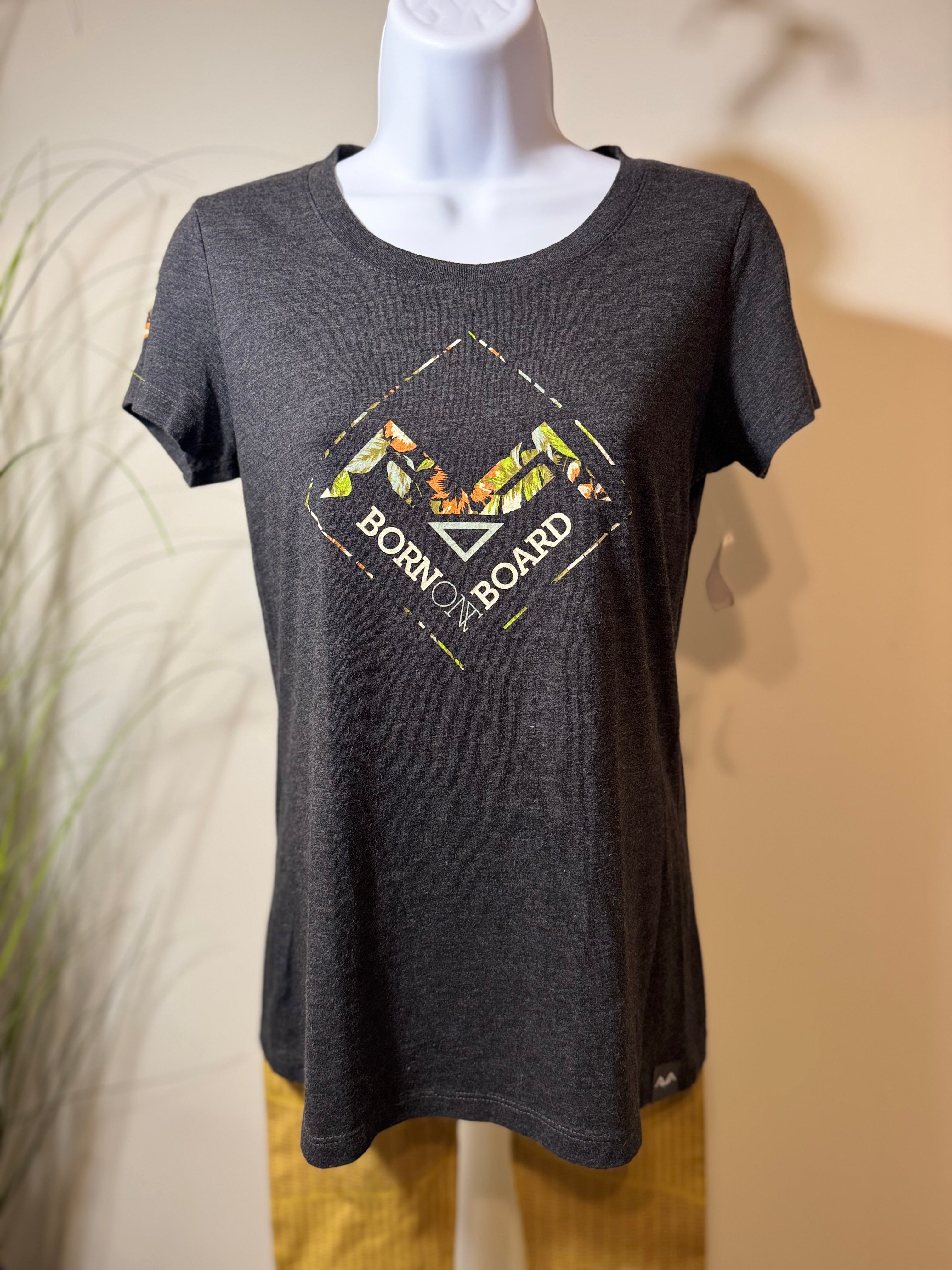 Born on board T-shirt- Tropical Print