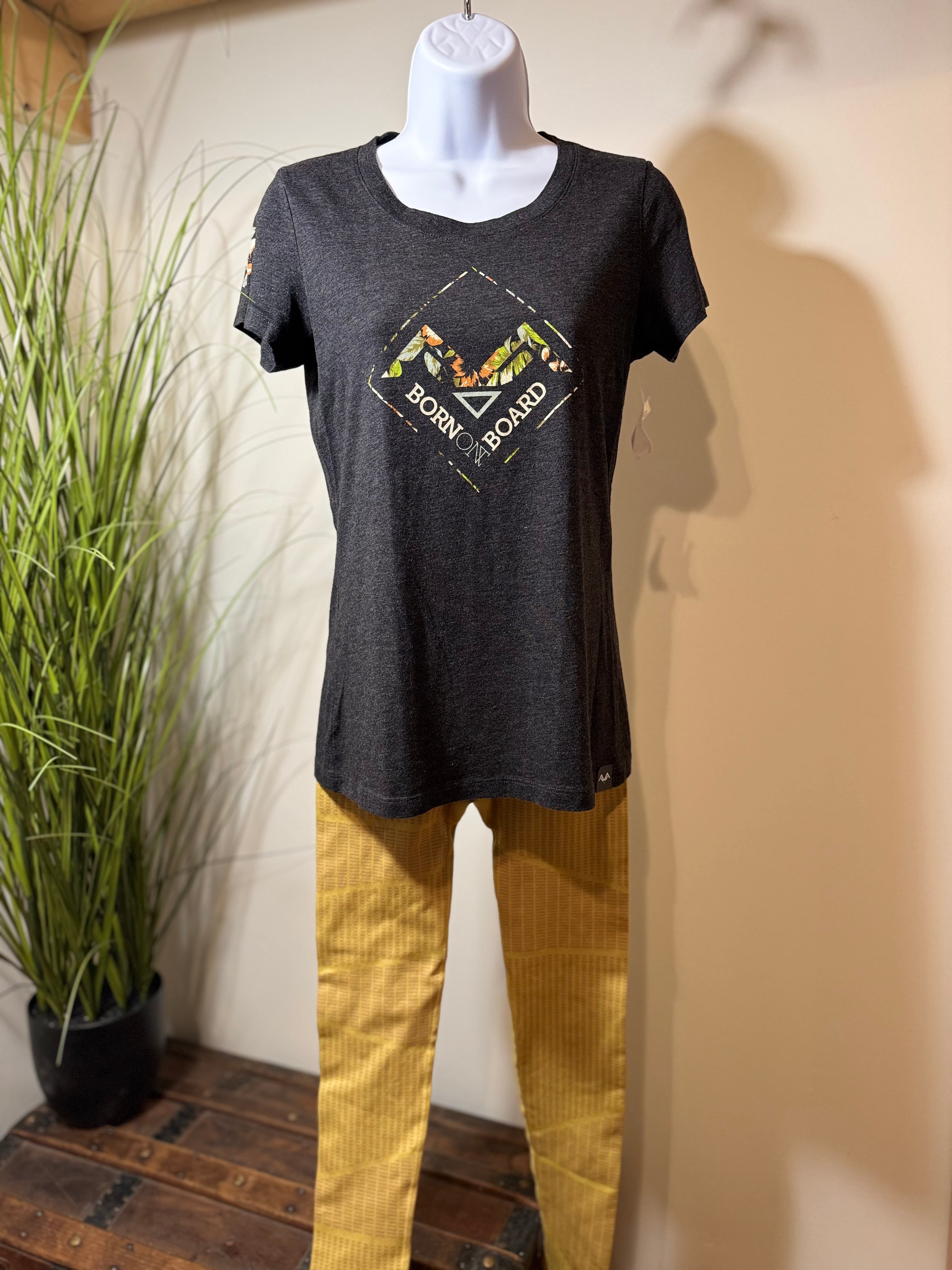 Born on board T-shirt- Tropical Print