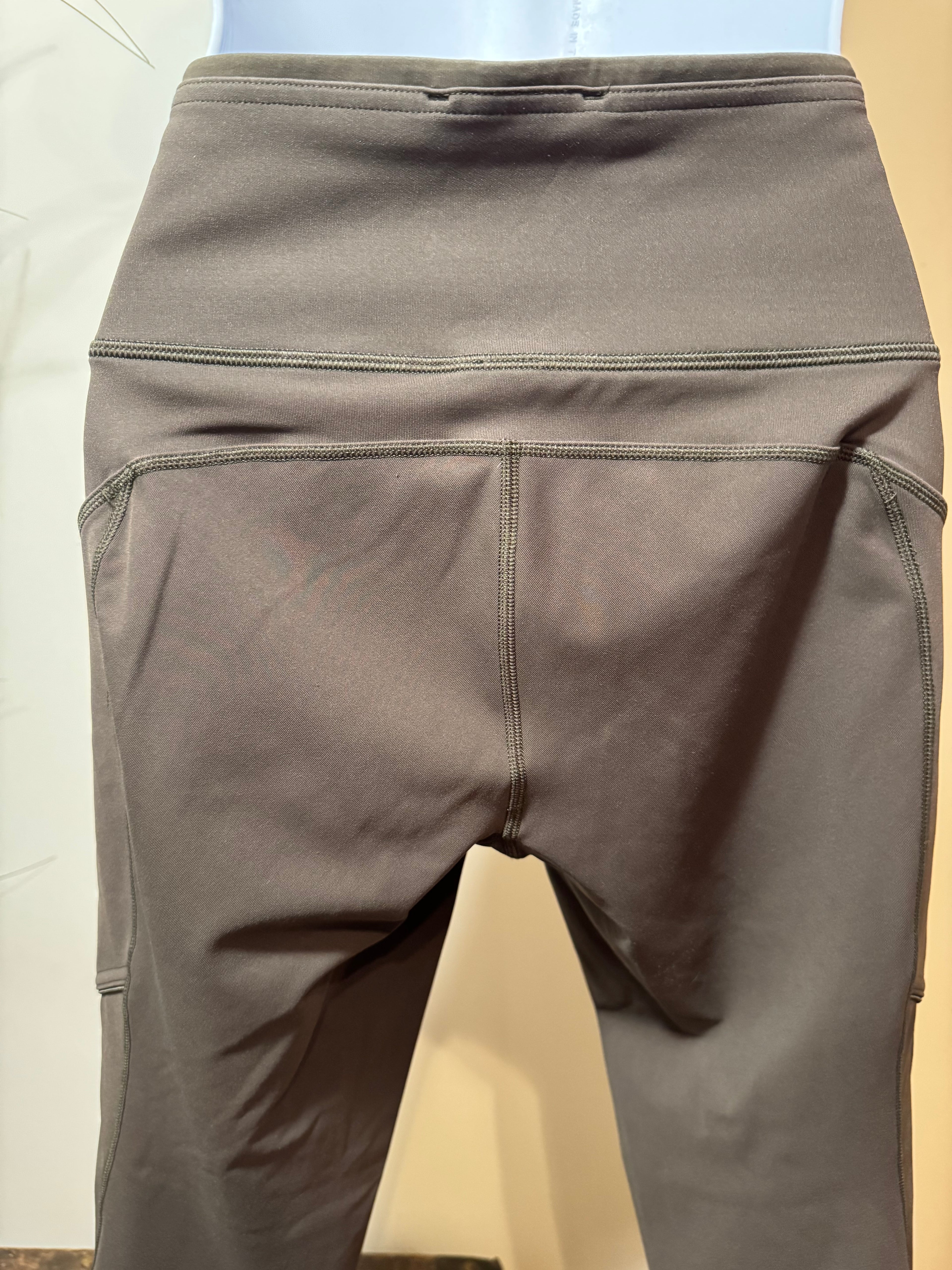 Lululemon Green/Grey High-Rise Crop Leggings - 21 Inch
