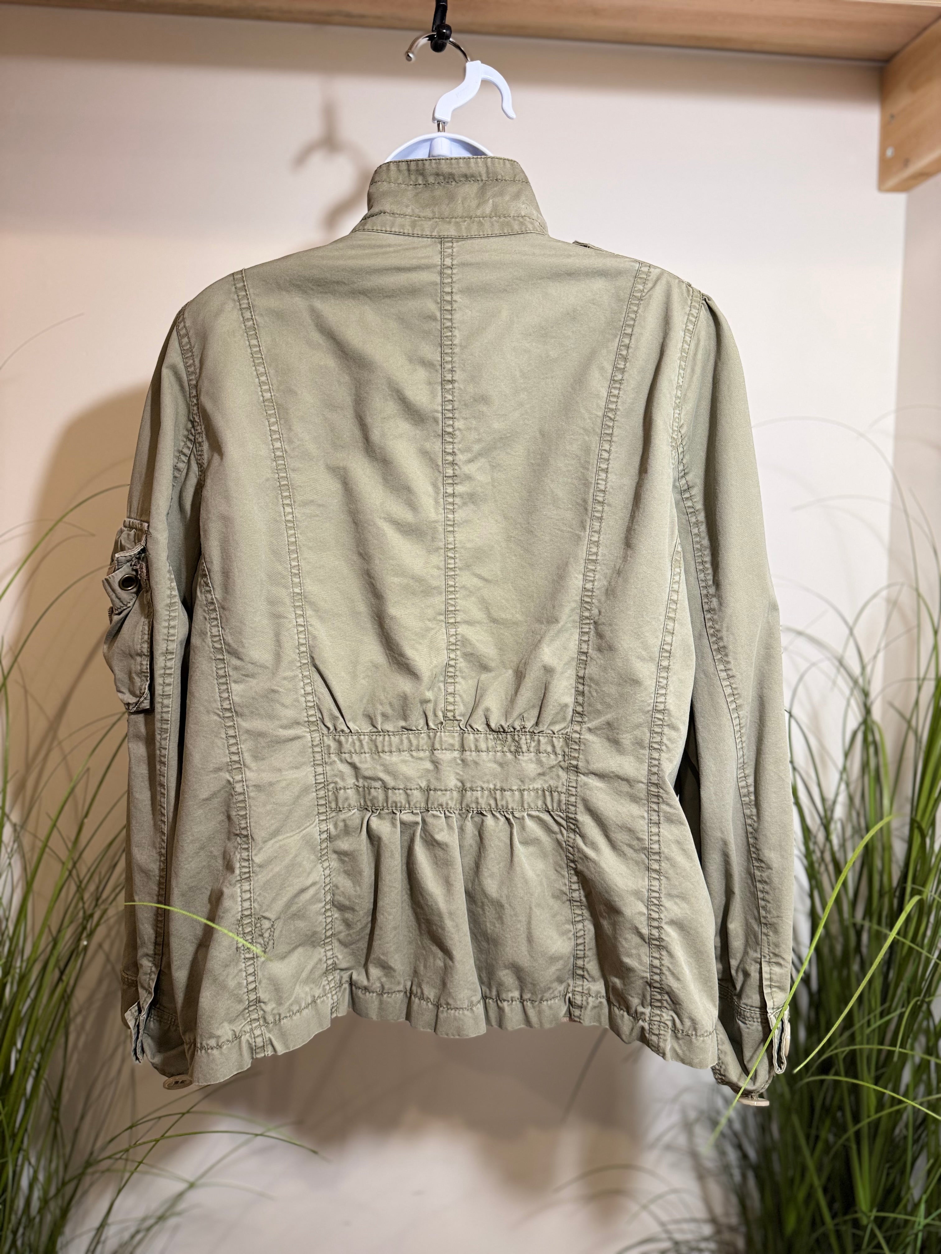 Next Fleece Lined Cotton Jacket- Sage Green