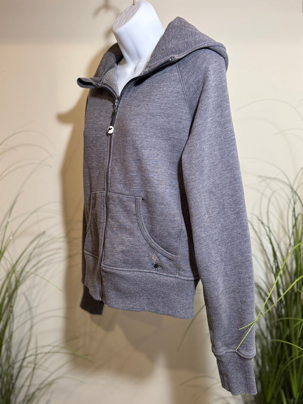 Vintage Y2K Glow Hoodie- Grey