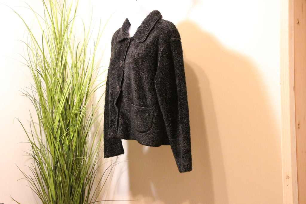 Faux Fur Jacket with Decorative Buttons