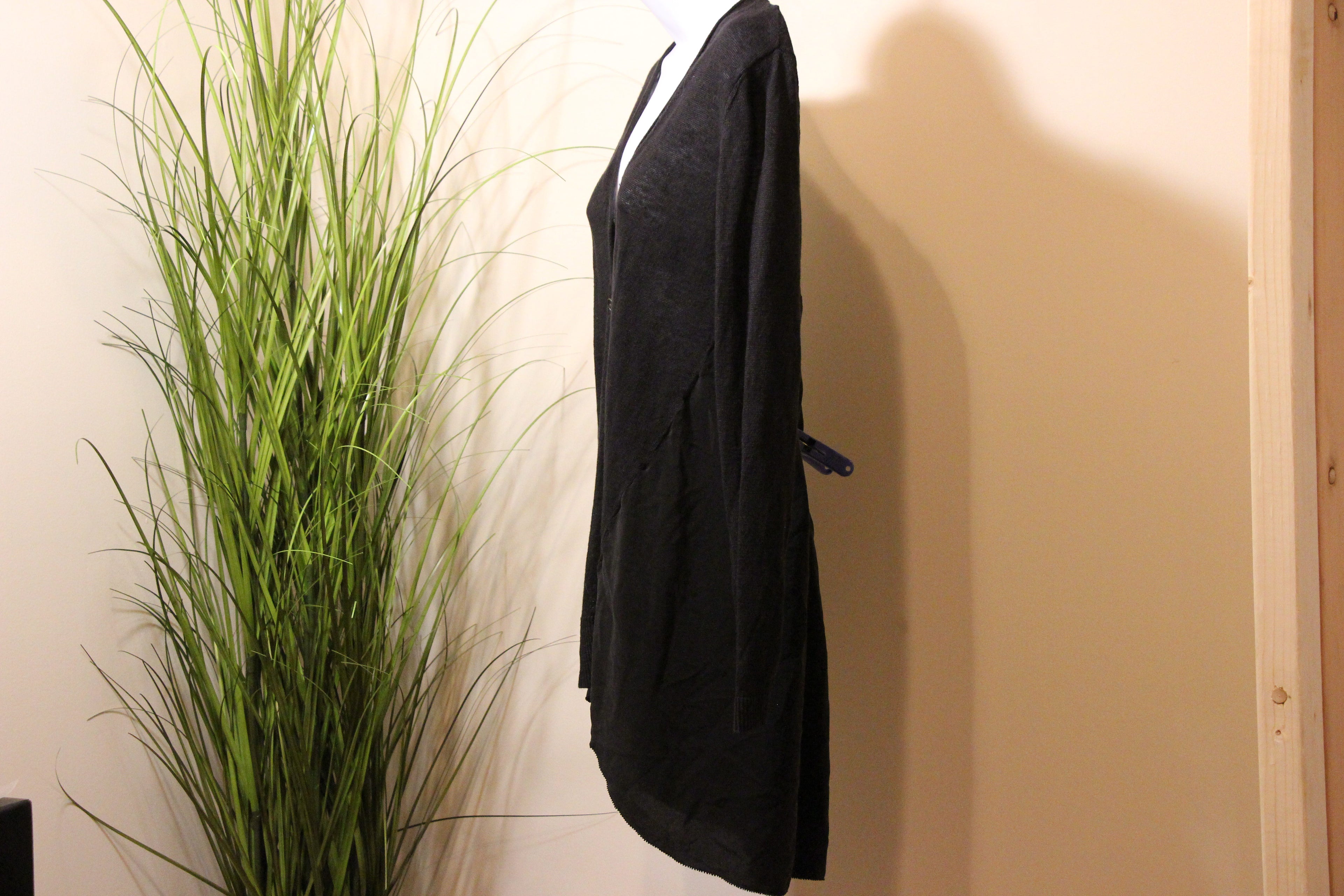 Size S Eileen Fisher Two Tone Black Cardigan