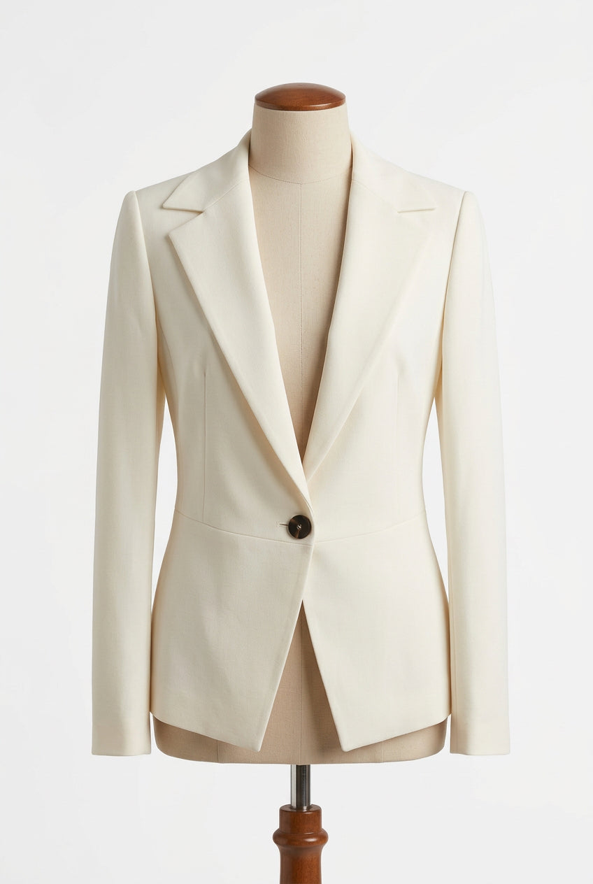 Vintage Planet British Suit Jacket- Soft White (Wome's 8) As Is