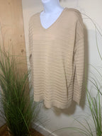 SOYA CONCEPT V NECK RIBBED SWEATER - Consigned with VARDO Vintage & Valuables vvvardo.ca