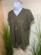 Ardene Zipper Neck Blouse Size XL