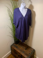 Light Weight Reitman's Short Sleeve Cardigan with Decorative Strap Sleeves