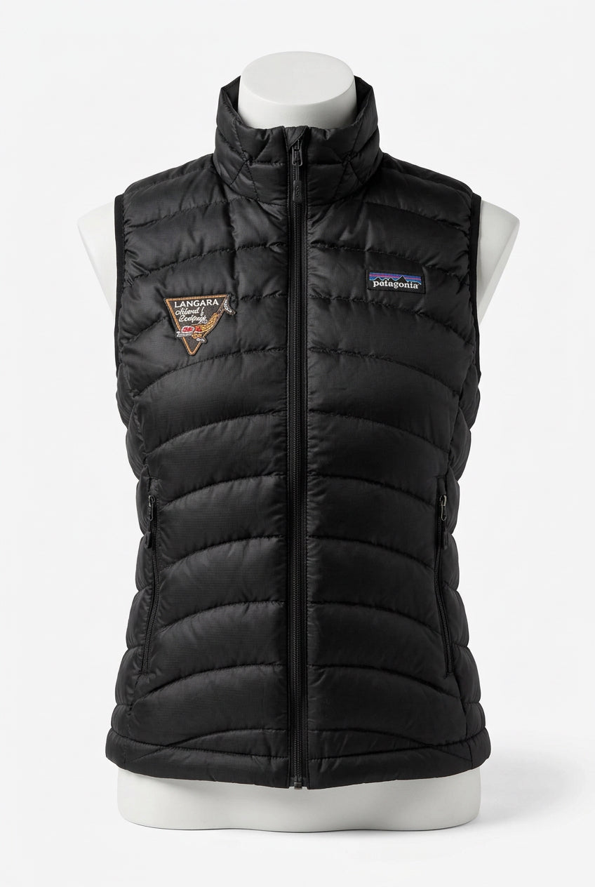 Black puffer vest on consignment