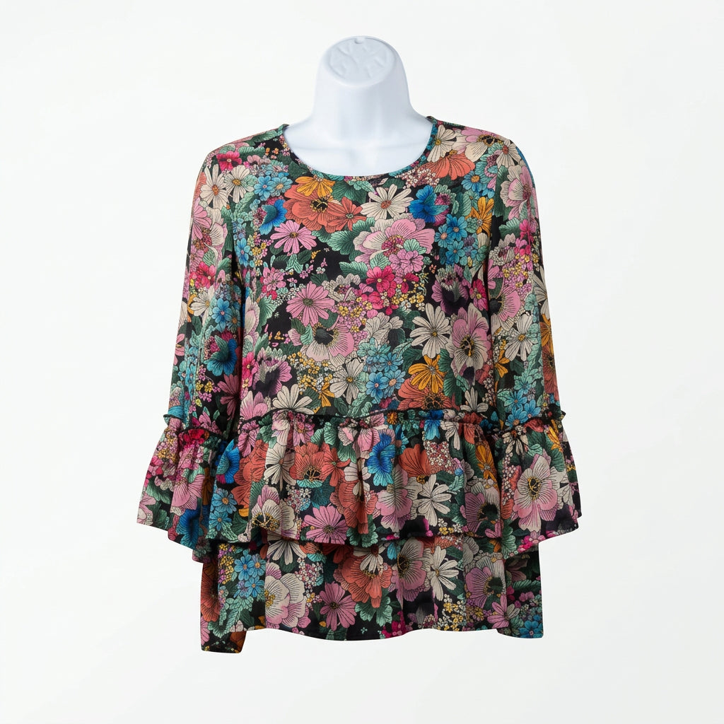 Size XS Flint and Moss Floral Blouse  Vardo Vintage and Valuables Consignment