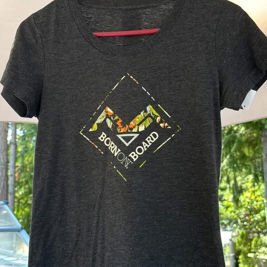 Born on board T-shirt- Tropical Print