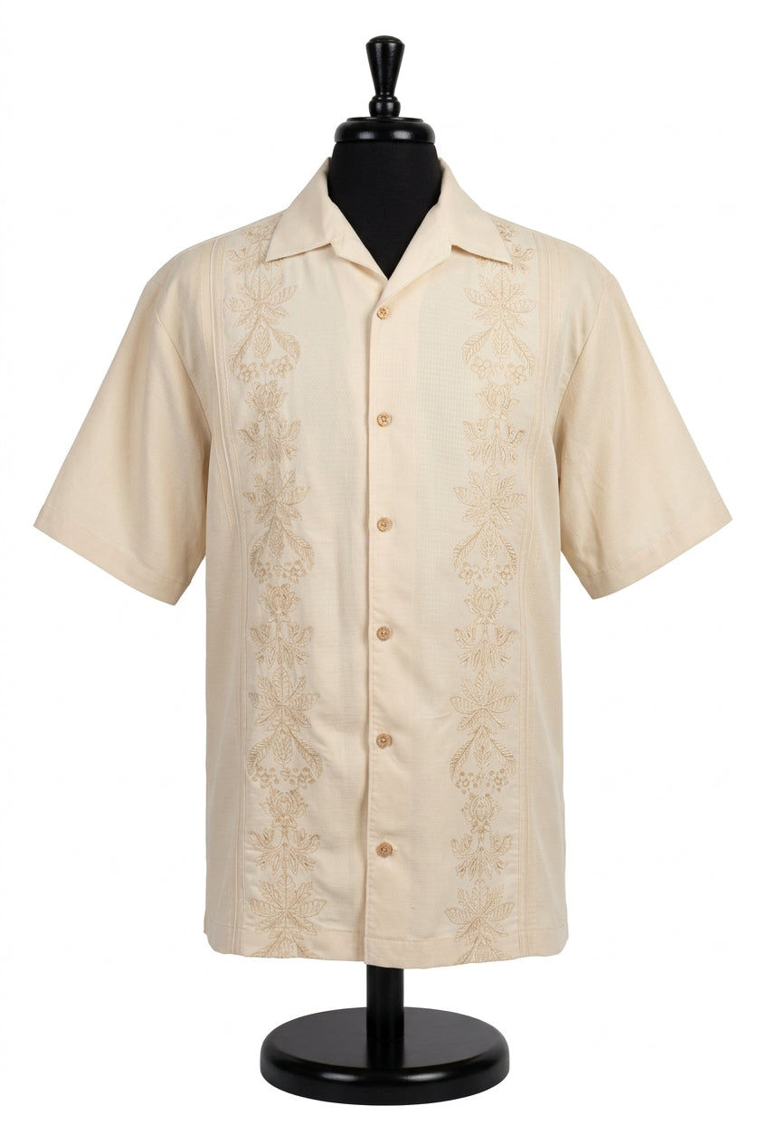 Beige embroidered shirt on consignment